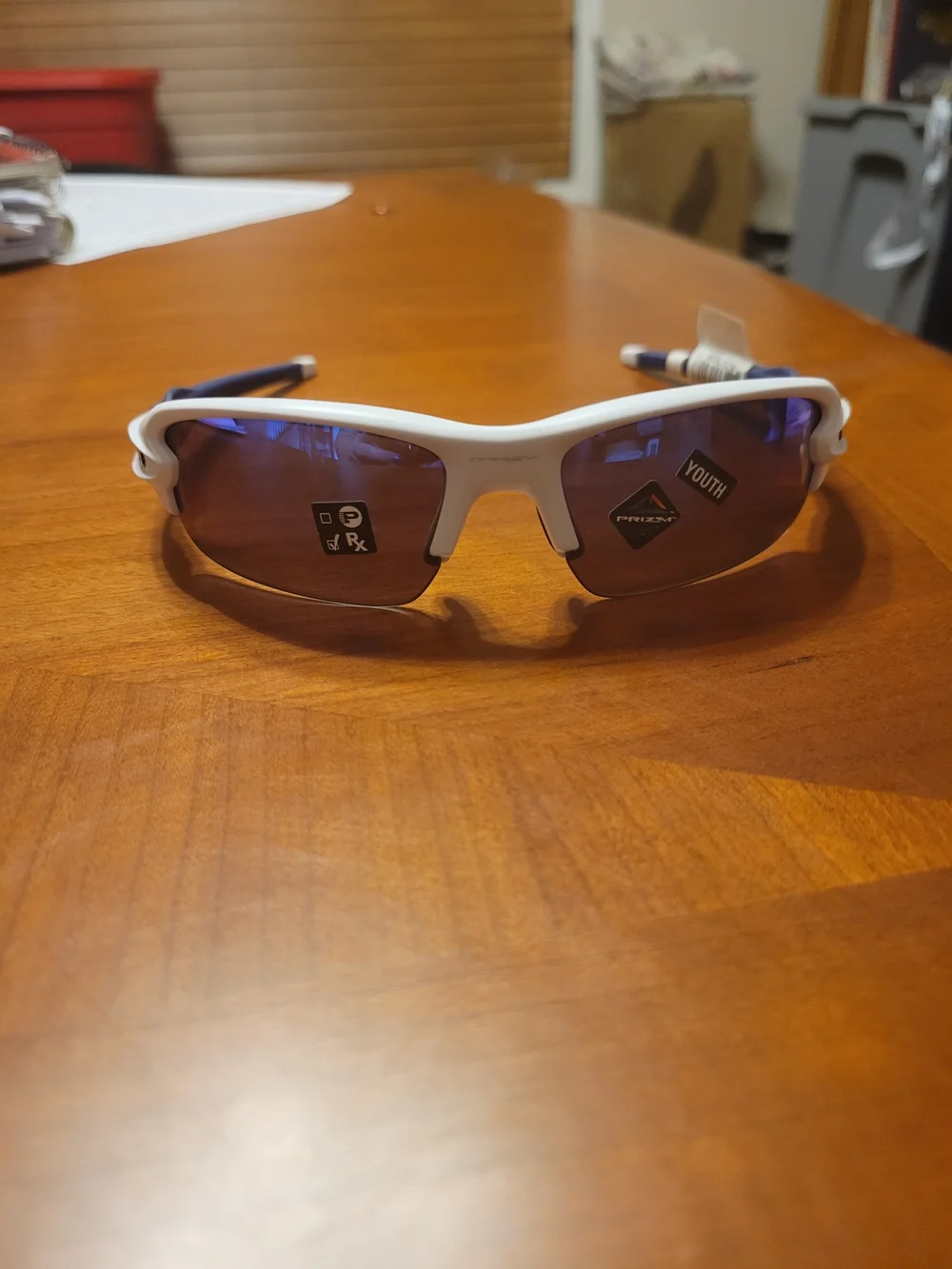 Oakley Youth Sunglasses - White Frame with Brown Prizm Lenses